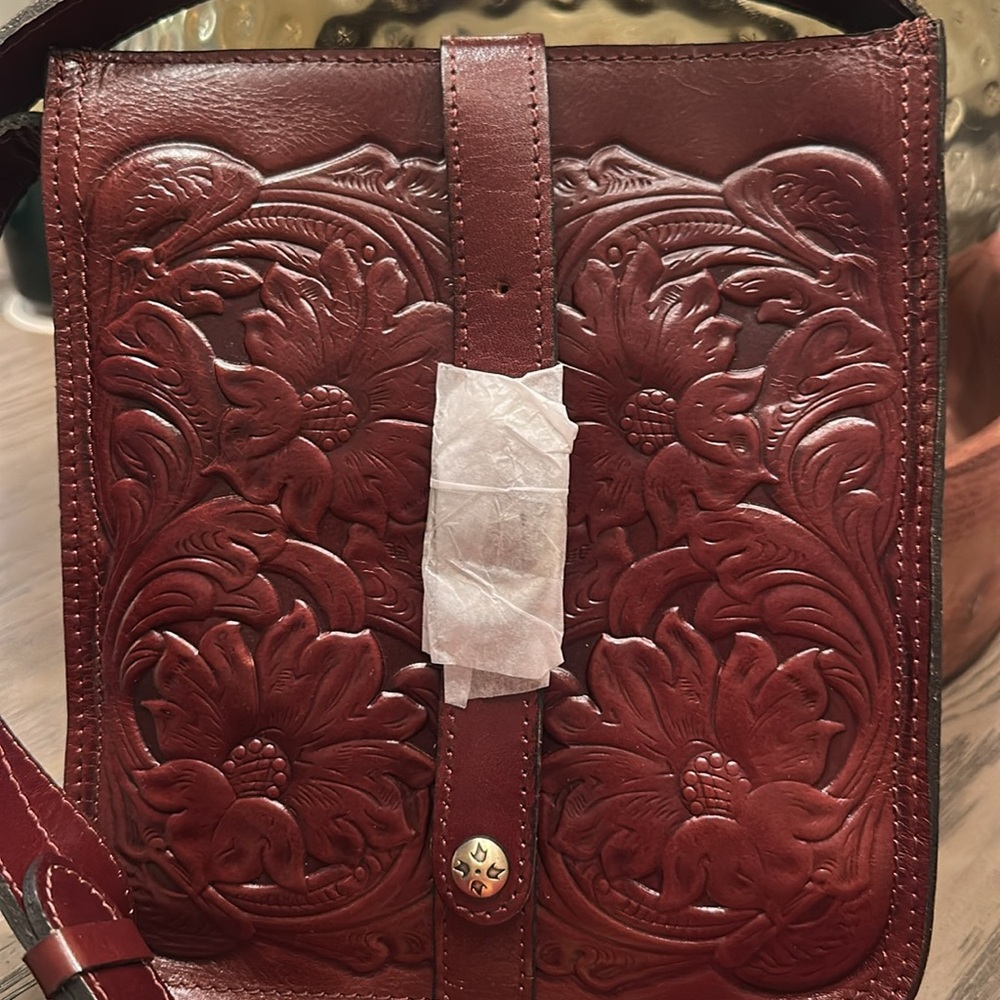 Patricia Nash Brown Embossed Crossbody Bag - Picture 3 of 12